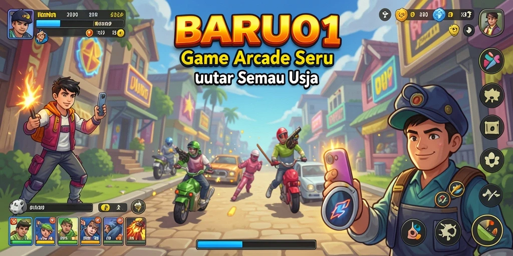 Tampilan layar permainan BARU01 yang penuh aksi dan tantangan.