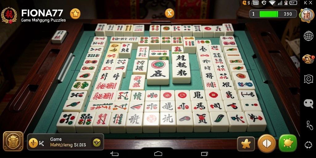 Tampilan gameplay seru dari game Mahjong FIONA77.