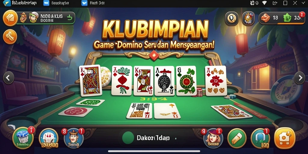 Tampilan seru gameplay domino di KLUBIMPIAN.