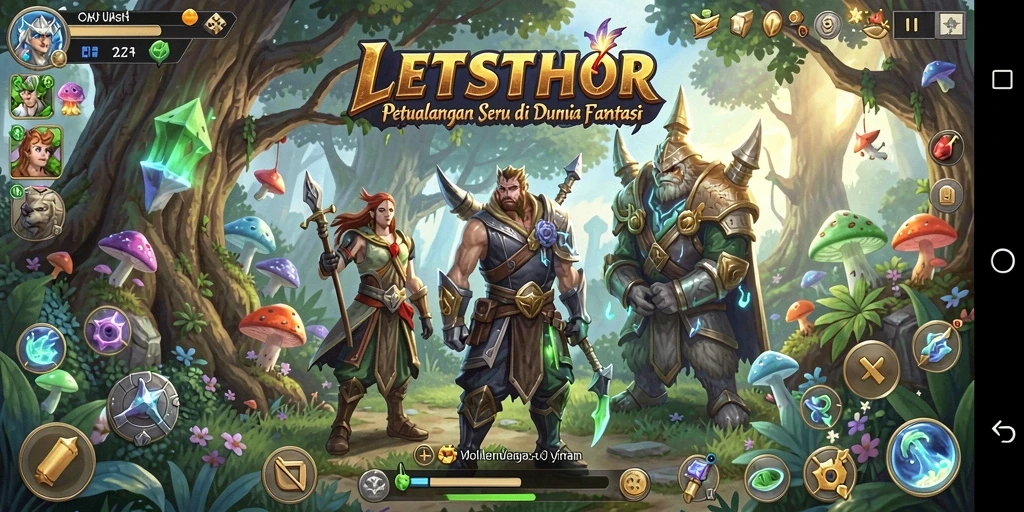 Screenshot LETSTHOR menampilkan gameplay seru dalam dunia petualangan.