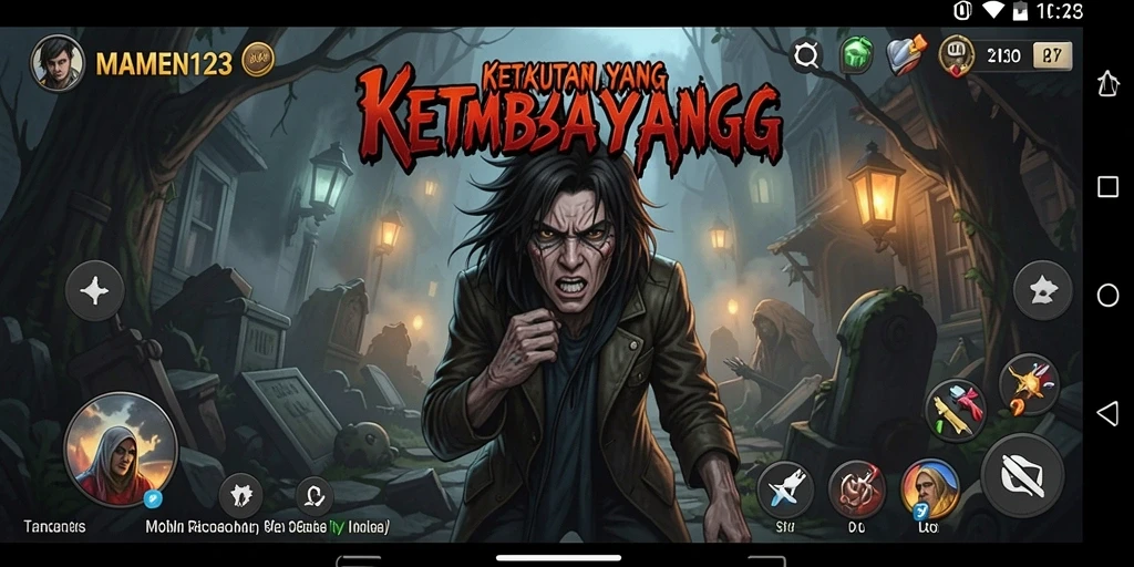 Gameplay menakutkan di MAMEN123 dengan atmosfer penuh ketegangan.
