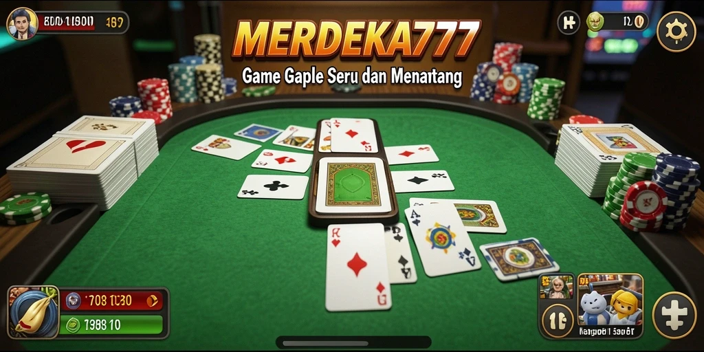 Tangkapan layar gameplay seru MERDEKA777 di saat bermain Gaple.