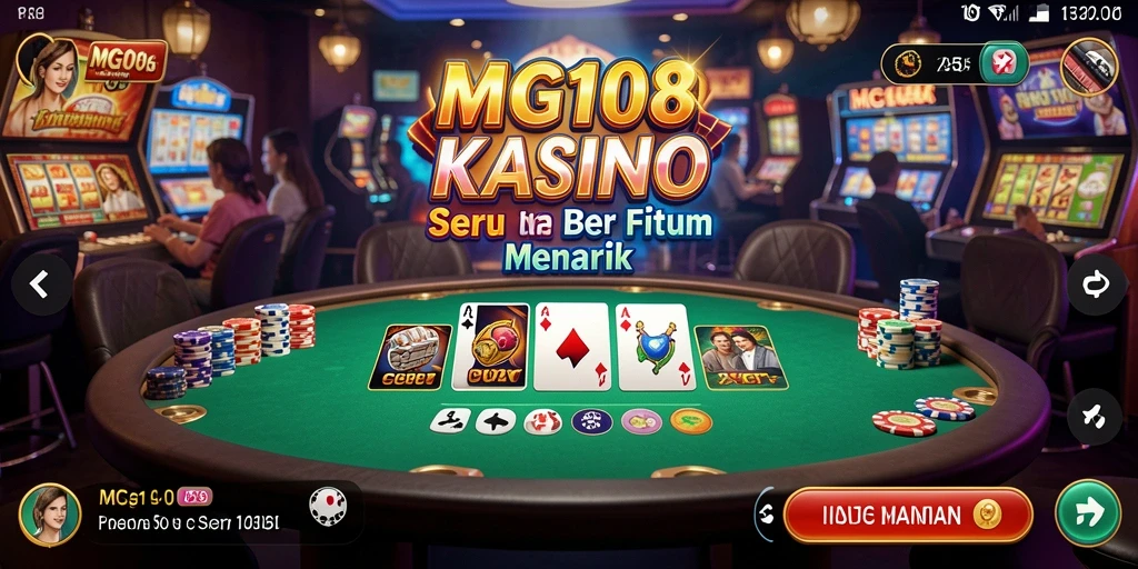 Screenshot MG108 menampilkan gameplay Kasino yang memukau.
