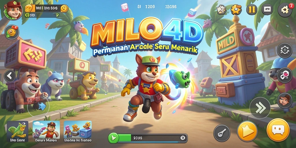 Tampilan gameplay seru dari MILO4D dengan aksi arcade yang mendebarkan.