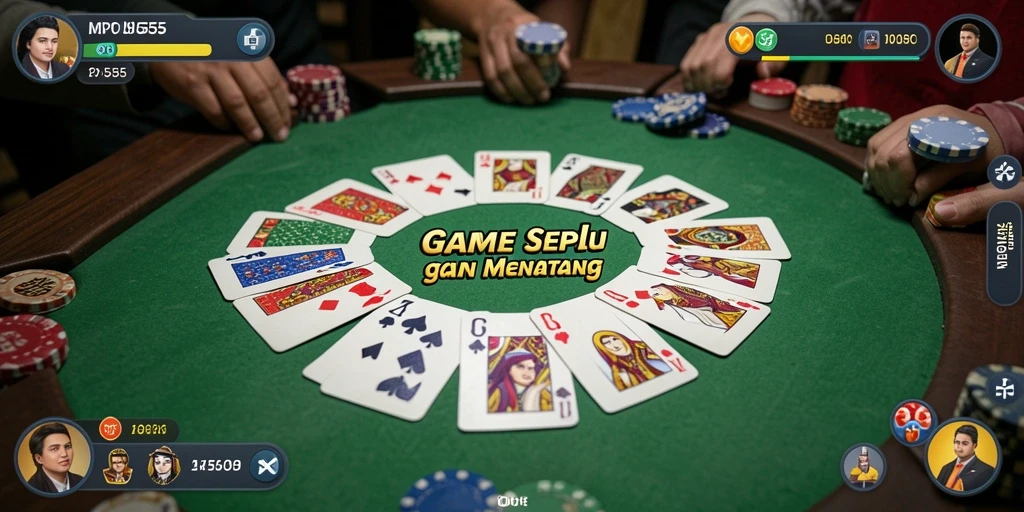 Screenshot utama MPO555 menampilkan gameplay Gaple yang seru dan interaktif.