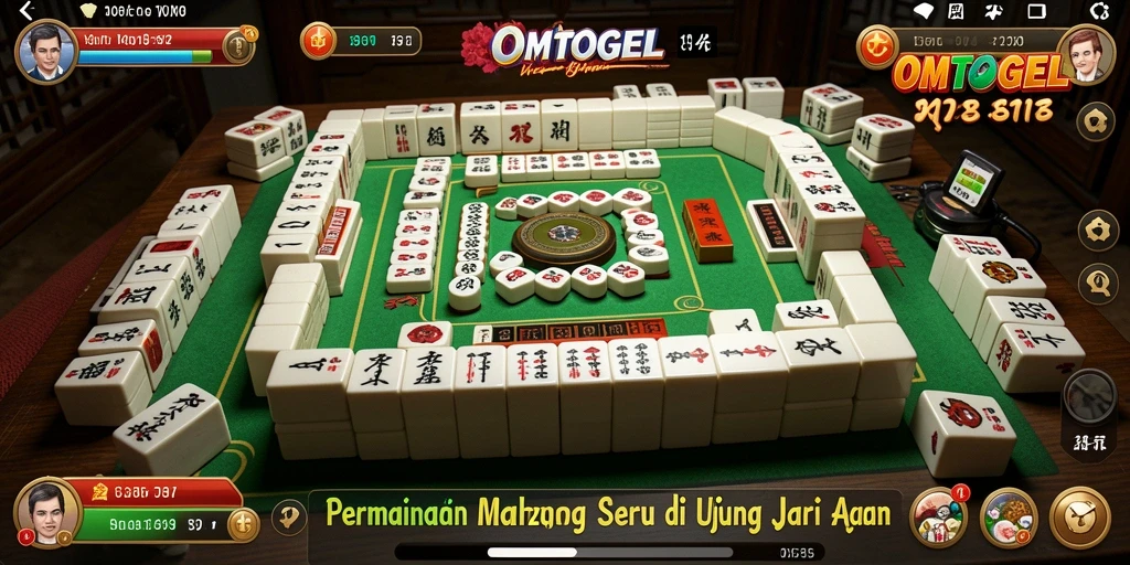 Screenshot gameplay OMTOGEL yang menunjukkan aksi Mahjong yang seru.