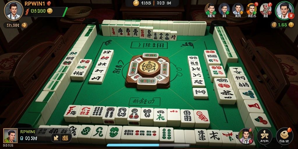 Screenshot utama RPWIN1 menampilkan permainan Mahjong yang seru dan mendebarkan.
