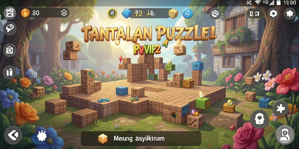Screenshot RVIP2 menampilkan gameplay puzzle yang menarik.