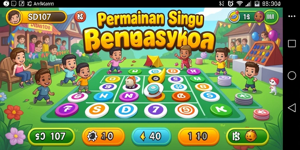 Screenshot utama SD107 menampilkan gameplay Bingo yang seru dan interaktif.