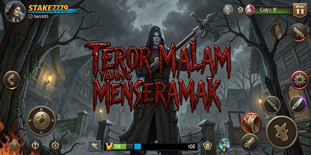 Gameplay STAKE779 yang penuh ketegangan dan kegelapan.